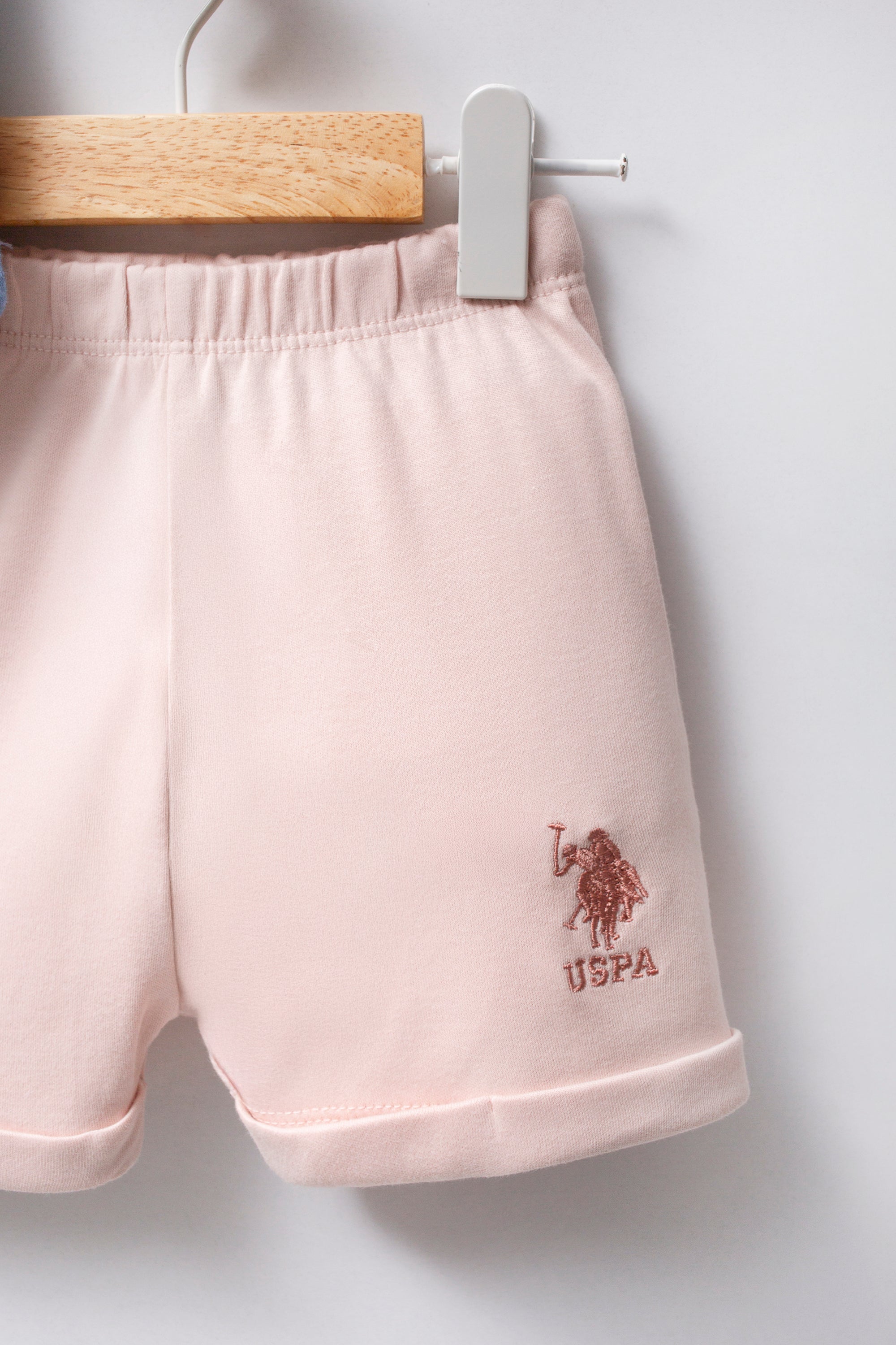 U.S. Polo Assn. Set doua piese cu logo discret, Albastru