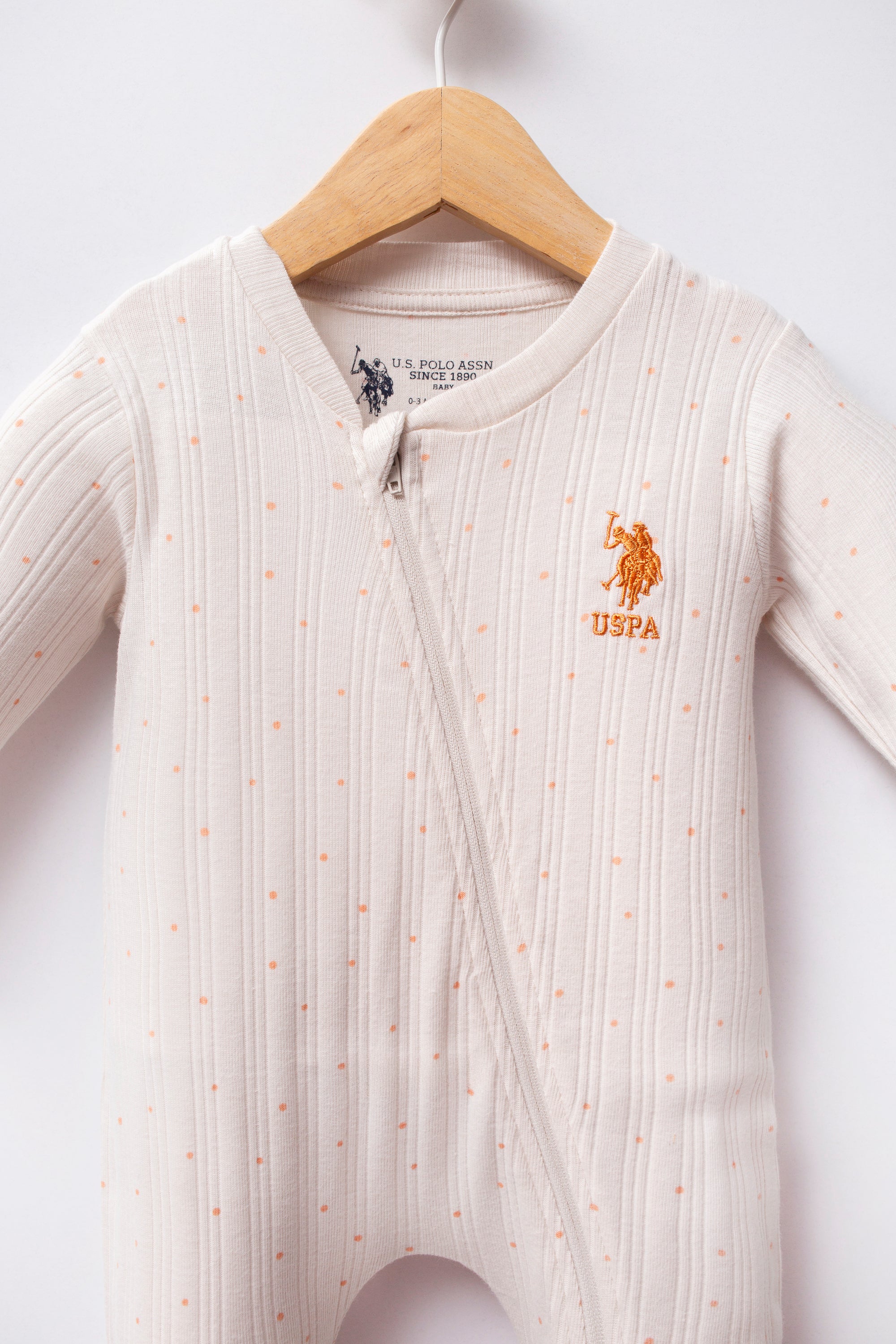U.S. Polo Assn. Salopeta pentru bebelusi inchidere practica frontala
