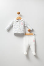 U.S. Polo Assn. Set doua piese cu logo discret, Albastru