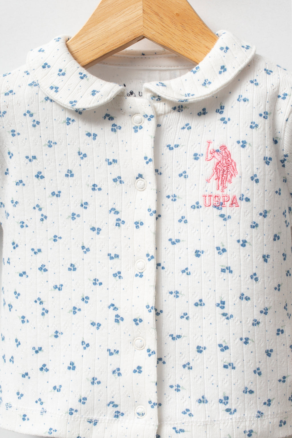 U.S. Polo Assn. Set doua piese cu logo discret, Albastru