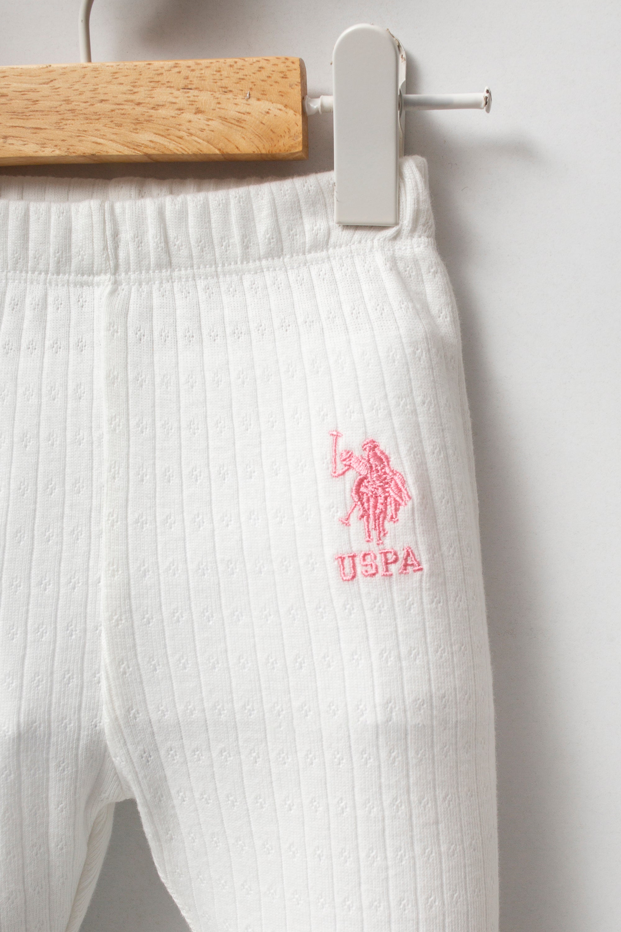 U.S. Polo Assn. Set doua piese cu logo discret, Albastru