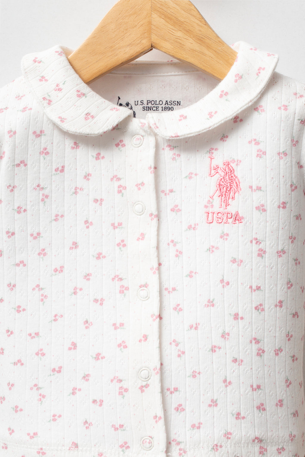 U.S. Polo Assn. Set doua piese cu logo discret, Roz