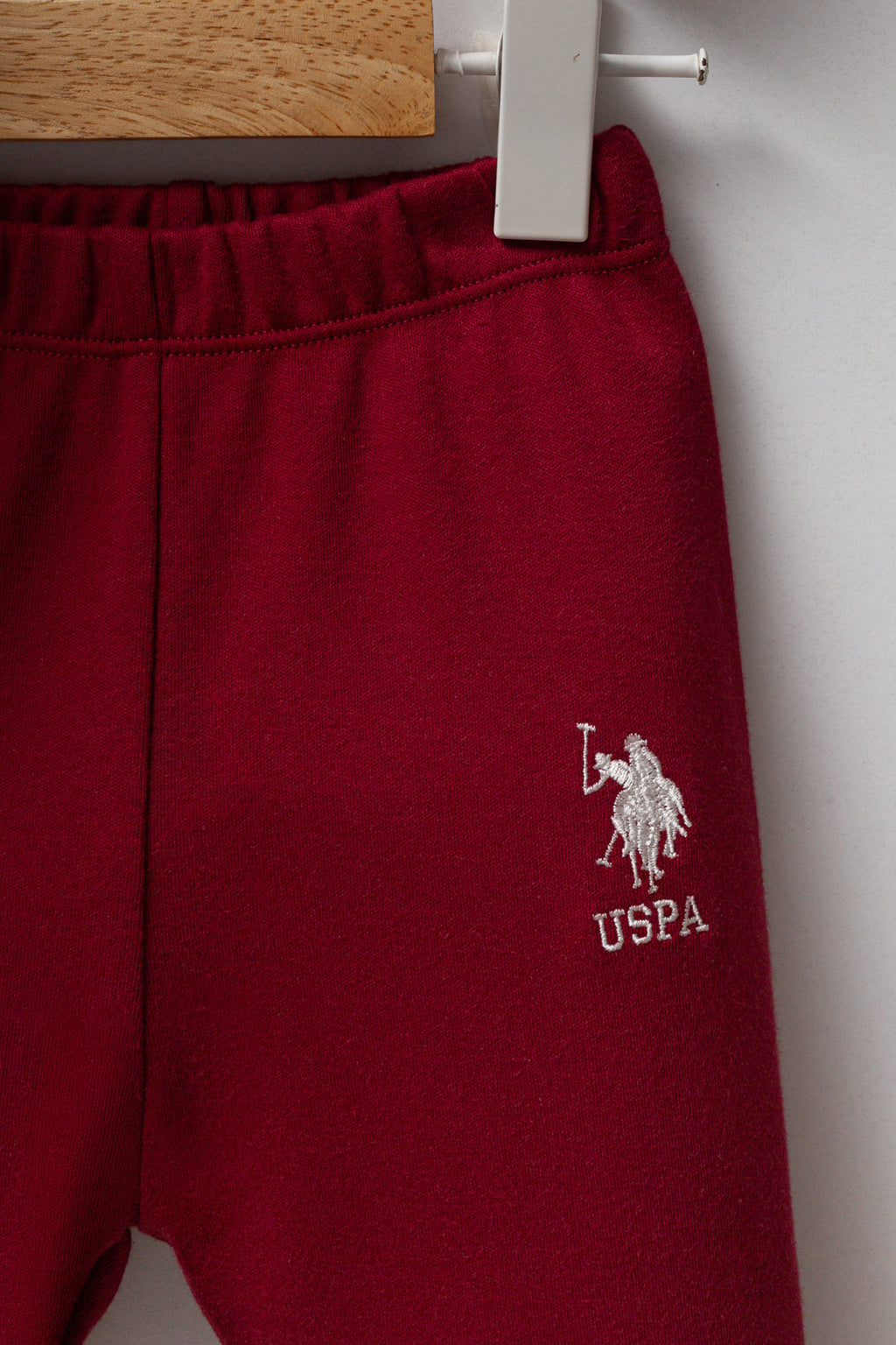 U.S. Polo Assn. Set trei piese cu bluza, pantaloni si jacheta, Rosu