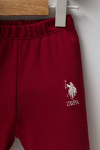 U.S. Polo Assn. Set trei piese cu bluza, pantaloni si jacheta, Rosu