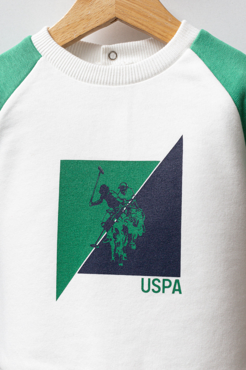 U.S. Polo Assn. Set doua piese cu logo discret, Verde