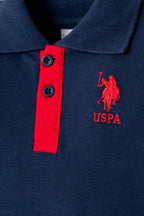 U.S. Polo Assn. Set doua piese cu logo discret, Bleumarin