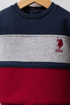 U.S. Polo Assn. Set doua piese cu logo discret, Bleumarin
