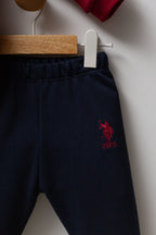U.S. Polo Assn. Set doua piese cu logo discret, Bleumarin