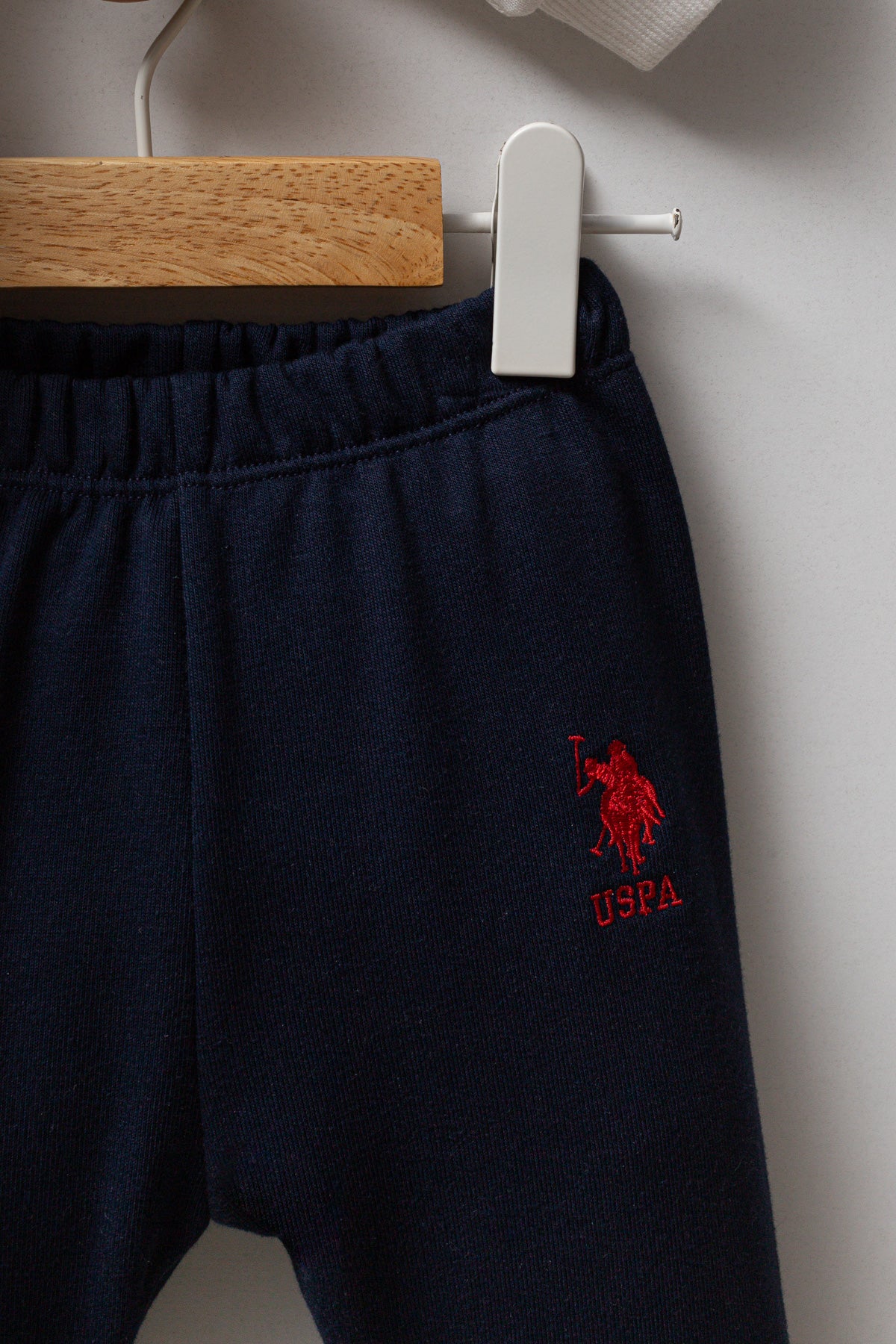 U.S. Polo Assn. Set doua piese cu logo discret, Alb