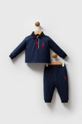 U.S. Polo Assn. Set doua piese cu logo discret, Bleumarin
