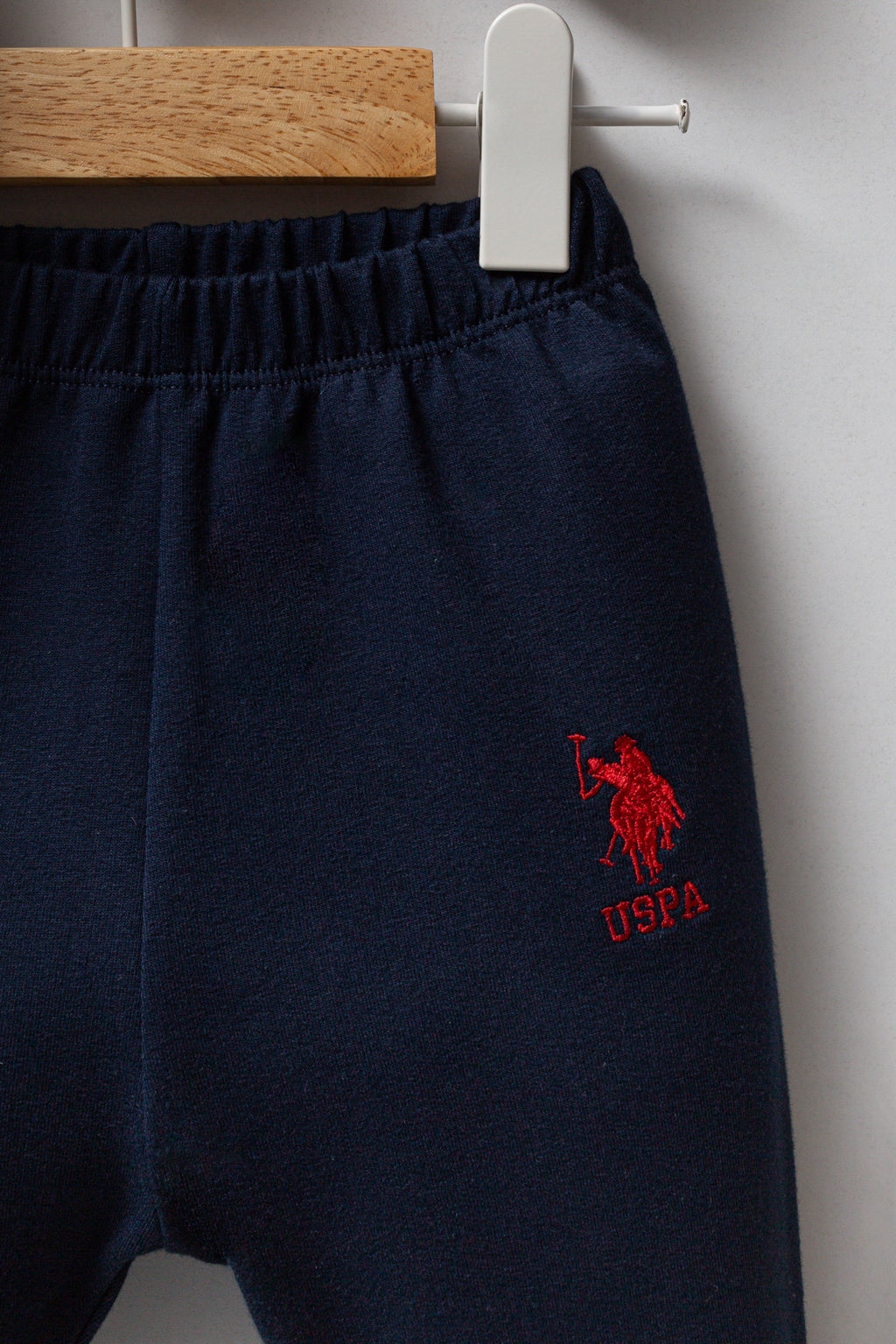 U.S. Polo Assn. Set doua piese cu logo discret, Bleumarin