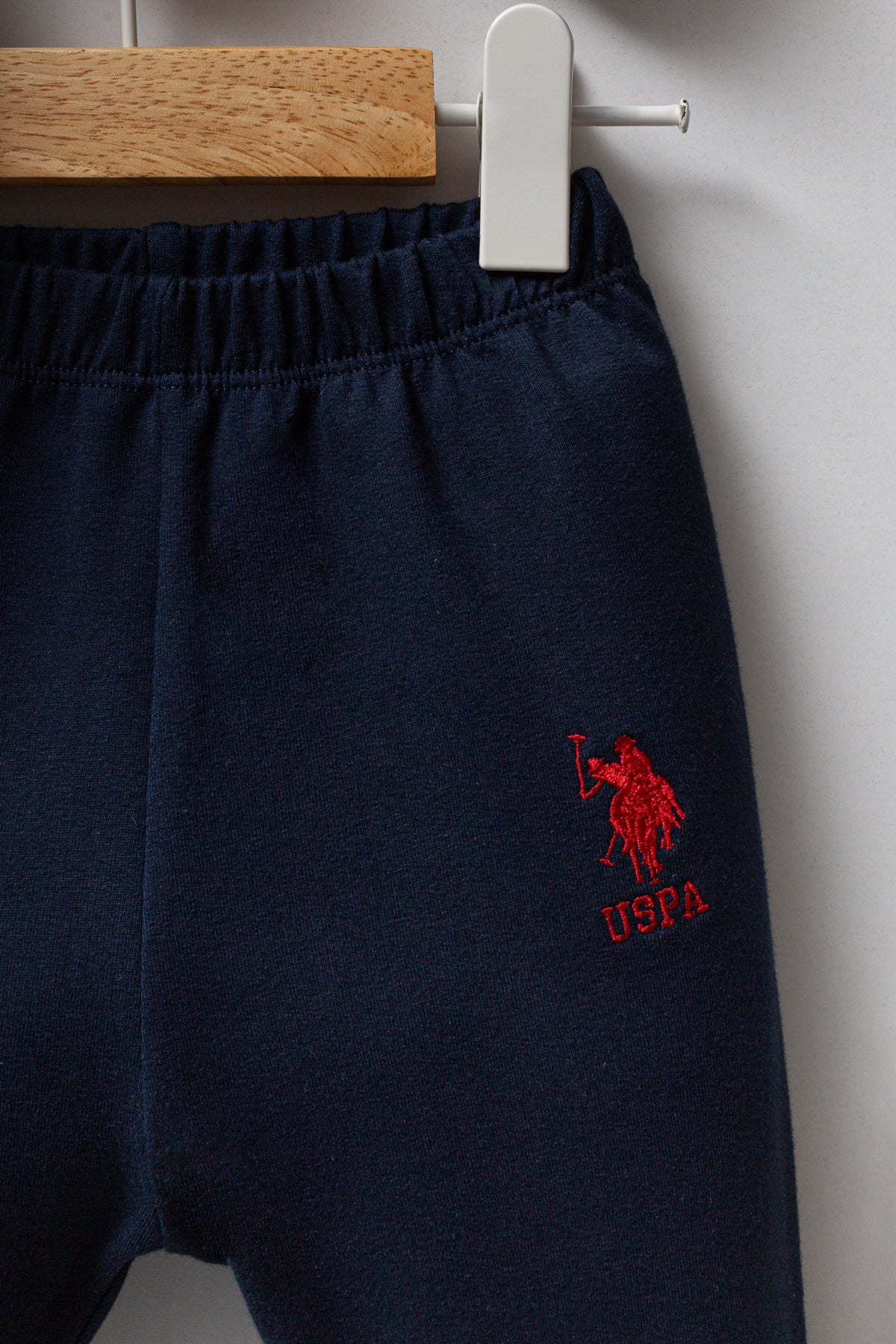 U.S. Polo Assn. Set doua piese cu logo discret, Bleumarin