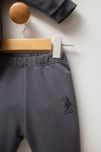 U.S. Polo Assn. Set doua piese cu logo discret, Gri