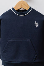 U.S. Polo Assn. Set doua piese cu logo discret, Bleumarin