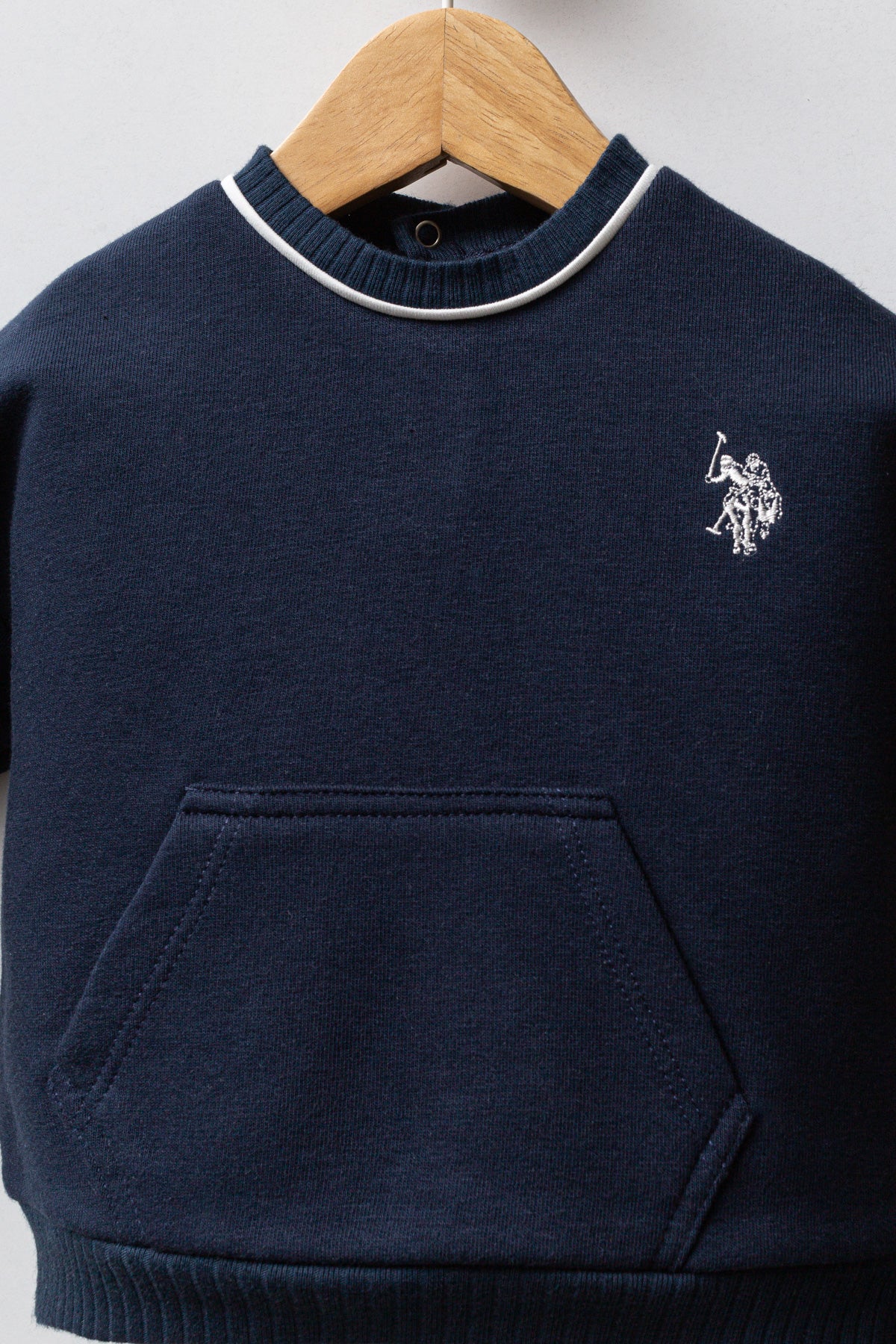 U.S. Polo Assn. Set doua piese cu logo discret, Bleumarin