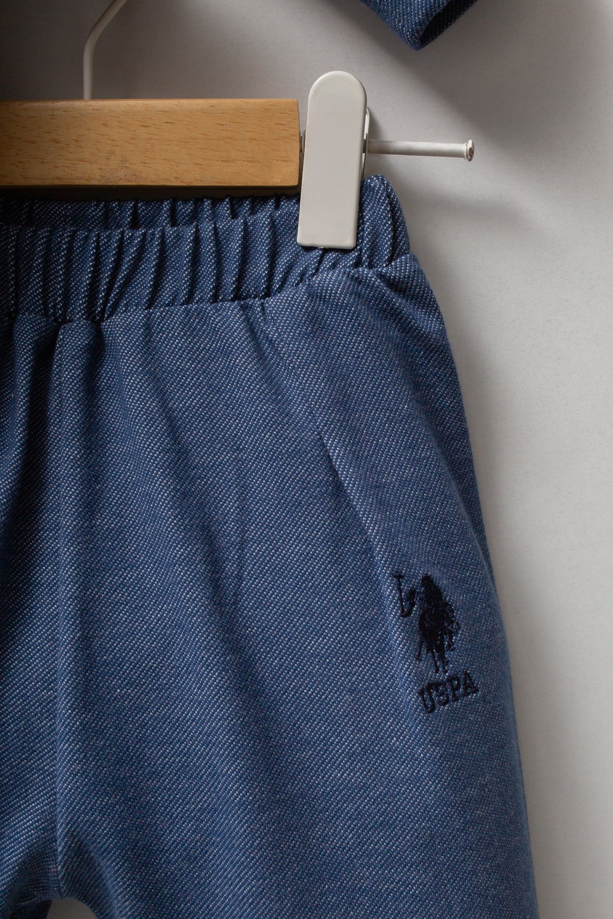 U.S. Polo Assn. Set trei piese cu bluza, pantaloni si jacheta, Albastru
