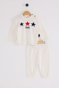 U.S. Polo Assn. Set doua piese cu logo discret, Alb