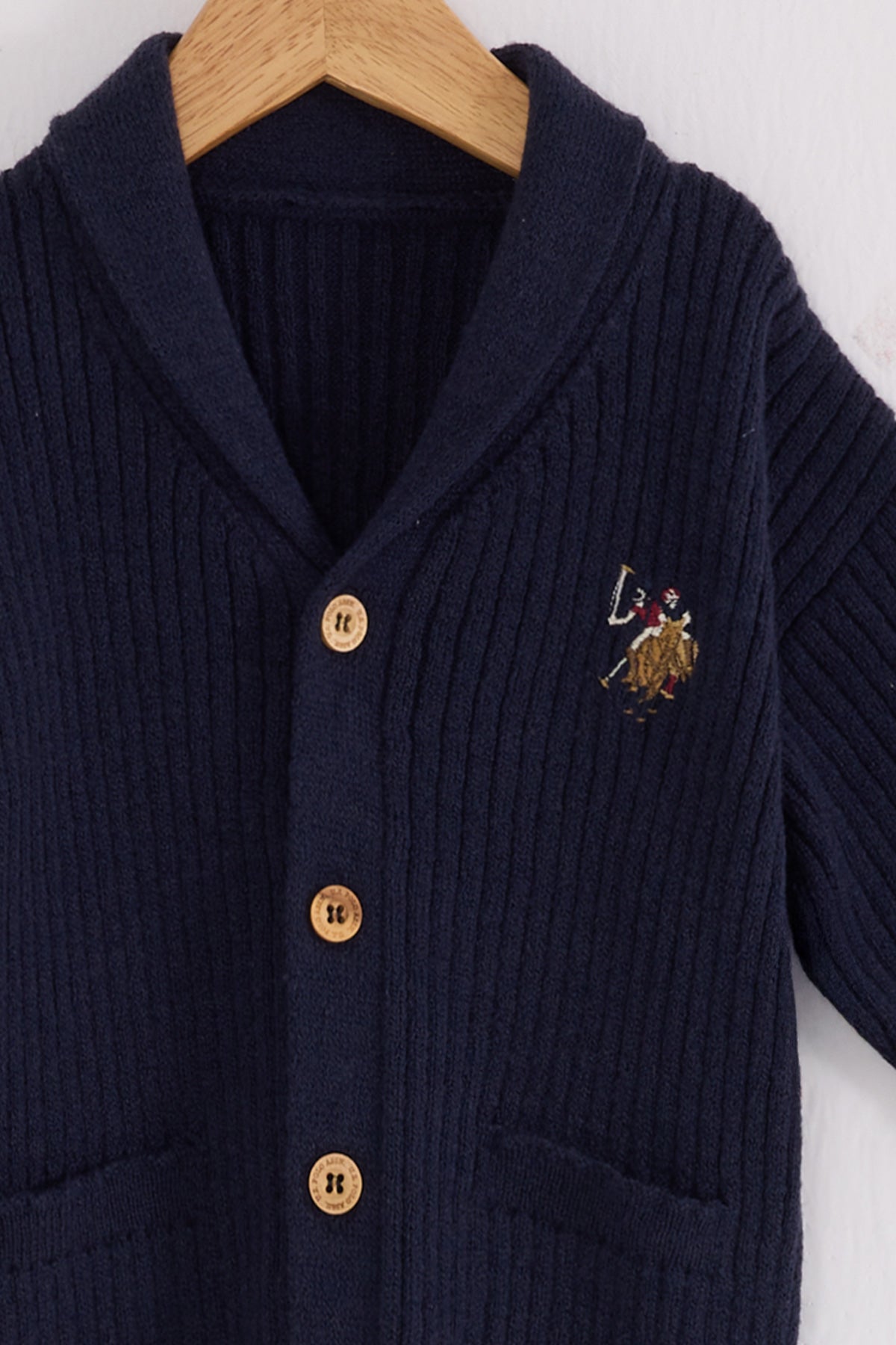 U.S. Polo Assn. Cardigan cu capse pentru copii
