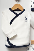U.S. Polo Assn. Set cinci piese pentru nou-nascuti, Alb