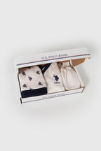 U.S. Polo Assn. Set cinci piese pentru nou-nascuti, Alb