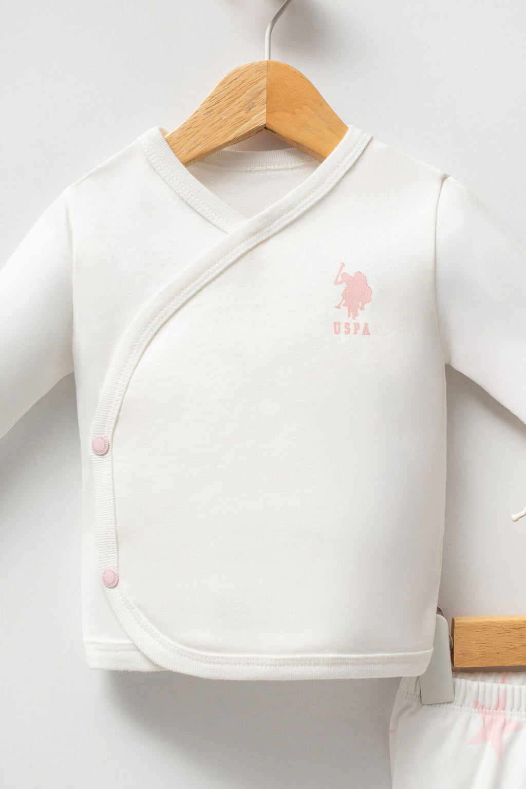 U.S. Polo Assn. Set zece piese pentru nou-nascuti, Alb