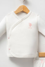 U.S. Polo Assn. Set zece piese pentru nou-nascuti, Alb