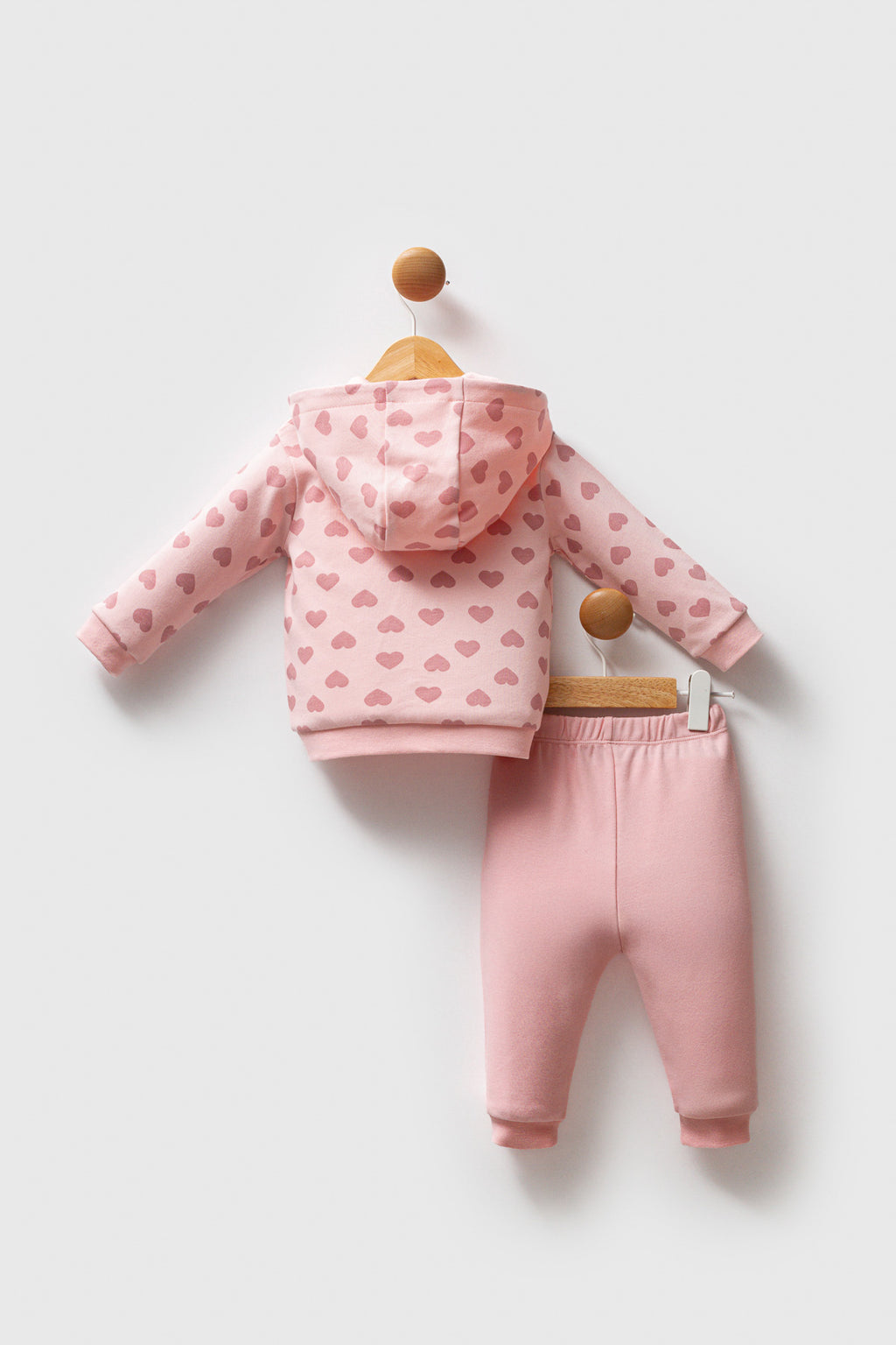 U.S. Polo Assn. Set trei piese cu hanorac, pantaloni si bluza, Roz
