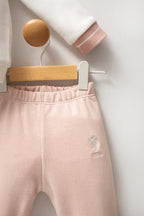 U.S. Polo Assn. Set doua piese cu logo discret, Alb