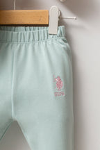 U.S. Polo Assn. Set trei piese cu hanorac, bluza si pantaloni, Alb