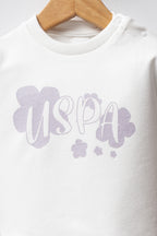 U.S. Polo Assn. Set doua piese cu logo discret, Mov