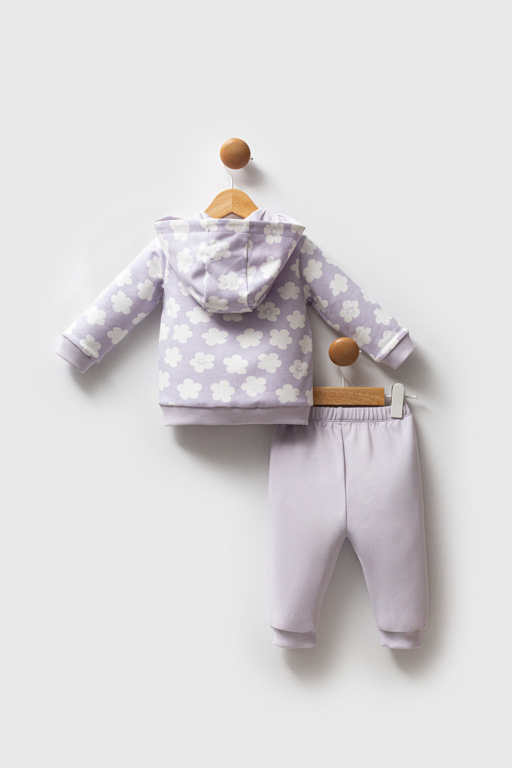 U.S. Polo Assn. Set trei piese cu hanorac, bluza si pantaloni, Alb