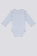 U.S. Polo Assn., Body de bumbac cu maneci lungi, Albastru glaciar, 86-92 CM