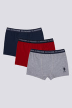 U.S. Polo Assn., Set de boxeri cu banda logo in talie, pentru copii - 3 perechi