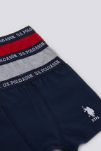 U.S. Polo Assn., Set de boxeri cu banda logo in talie, pentru copii - 3 perechi