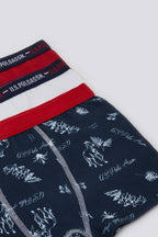 U.S. Polo Assn., Set de boxeri cu banda logo in talie, pentru copii - 3 perechi