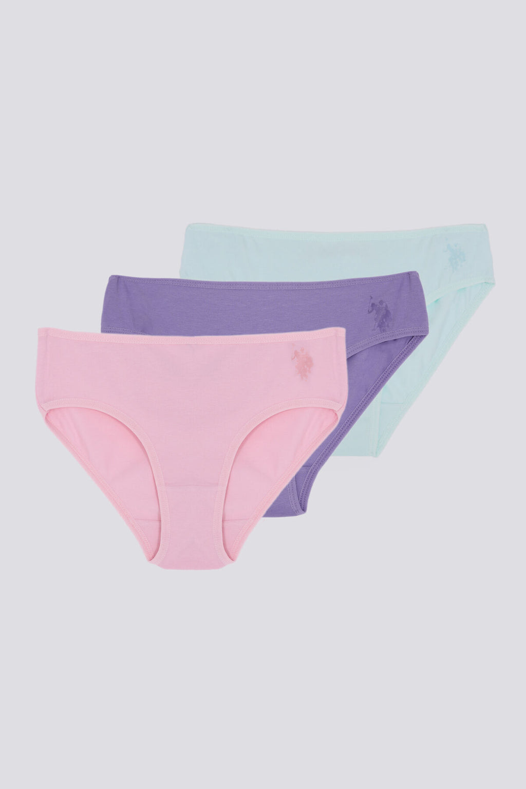 U.S. Polo Assn., Set de chiloti de bumbac cu logo - 3 perechi, pentru copii