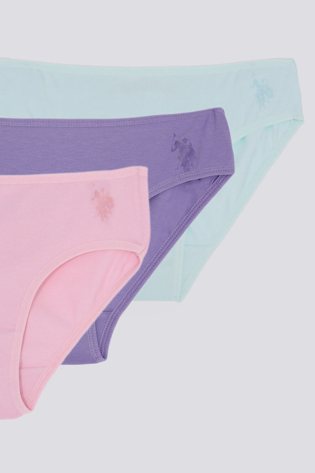 U.S. Polo Assn., Set de chiloti de bumbac cu logo - 3 perechi, pentru copii