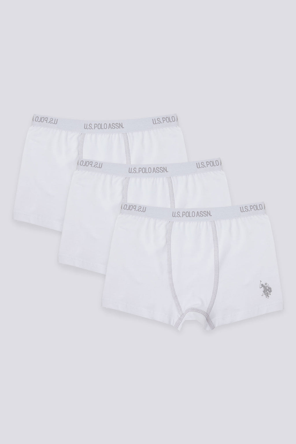 U.S. Polo Assn., Set de boxeri - 3 perechi, Alb