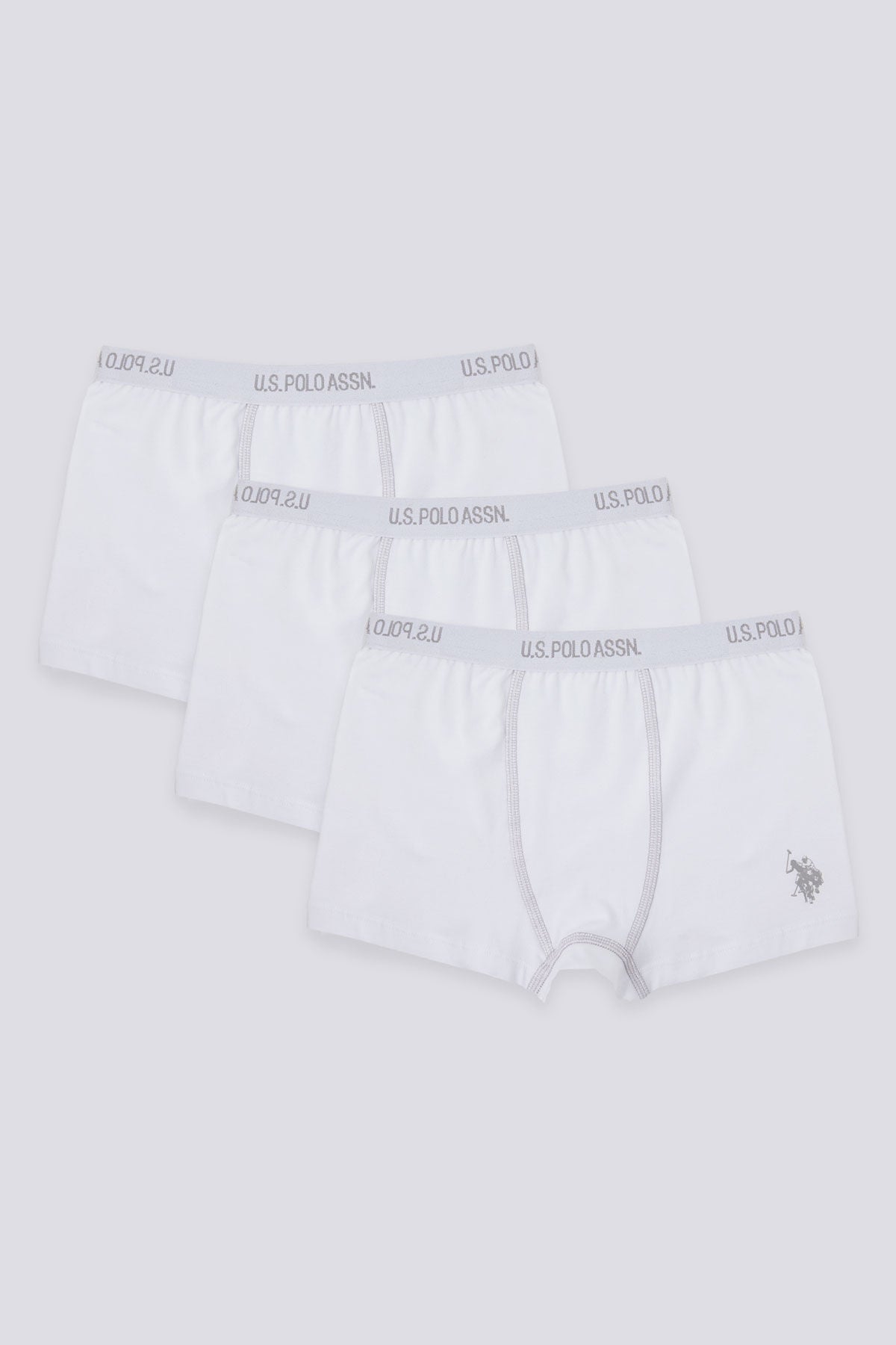 U.S. Polo Assn., Set de boxeri - 3 perechi, Alb