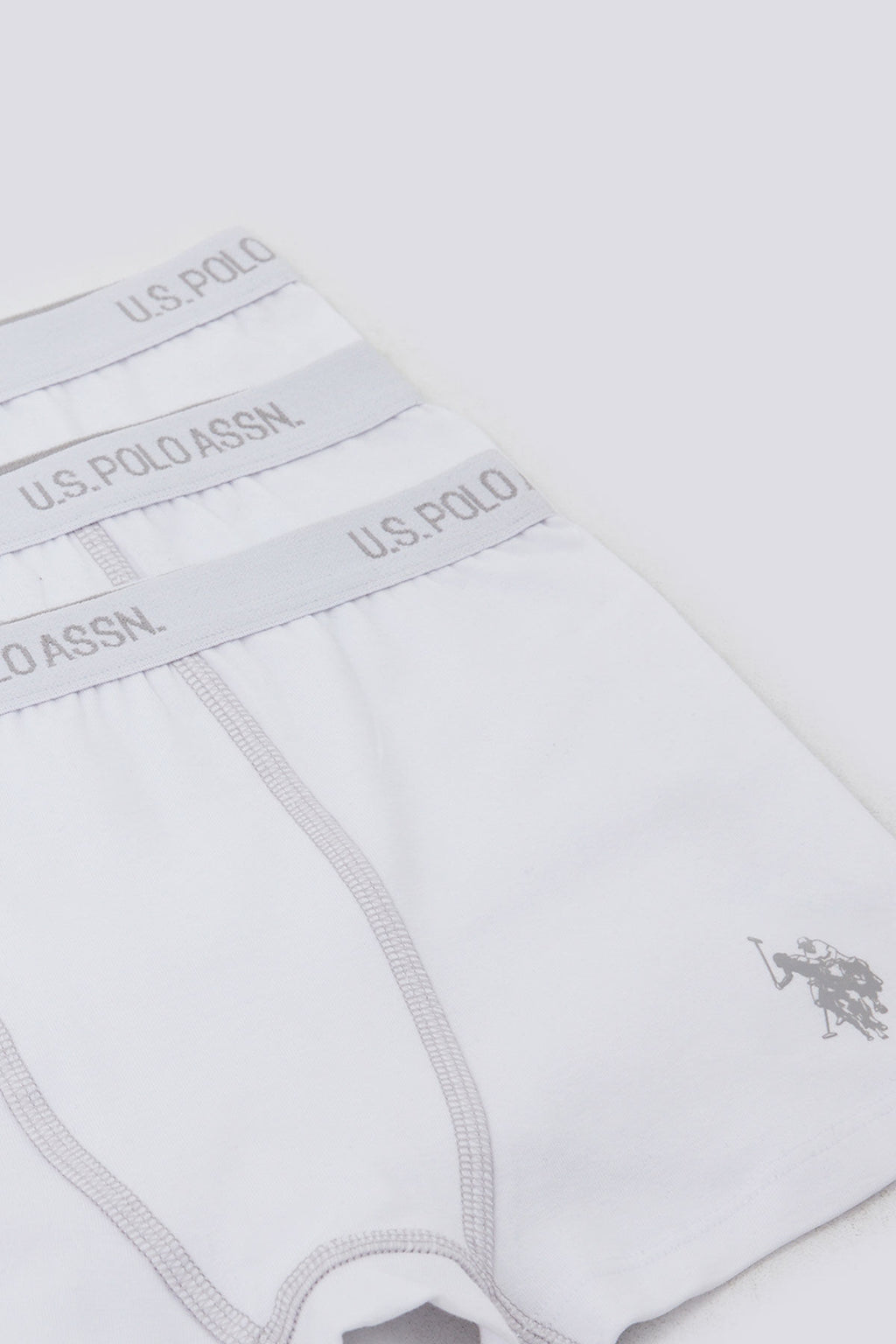 U.S. Polo Assn., Set de boxeri - 3 perechi, Alb