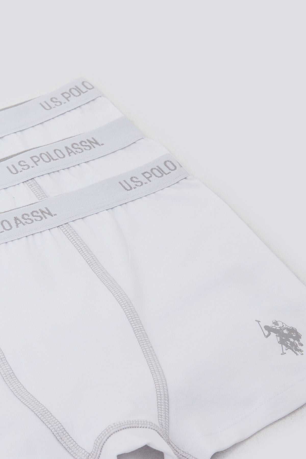 U.S. Polo Assn., Set de boxeri - 3 perechi, Alb