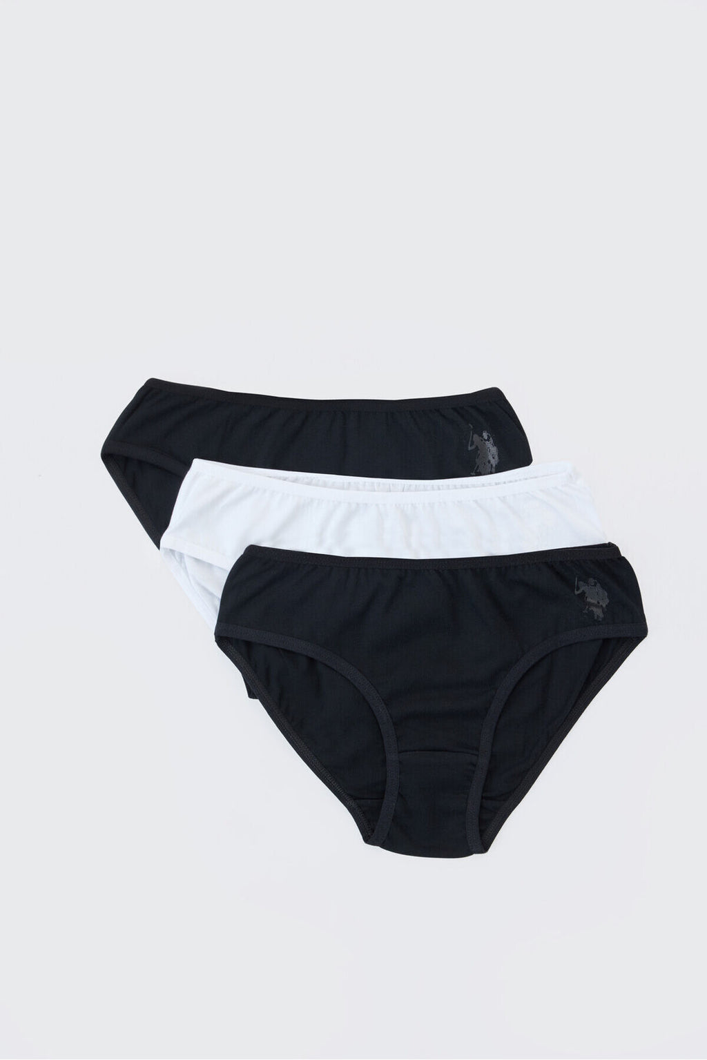 U.S. Polo Assn., Set de chiloti cu banda logo in talie - 3 perechi, pentru copii
