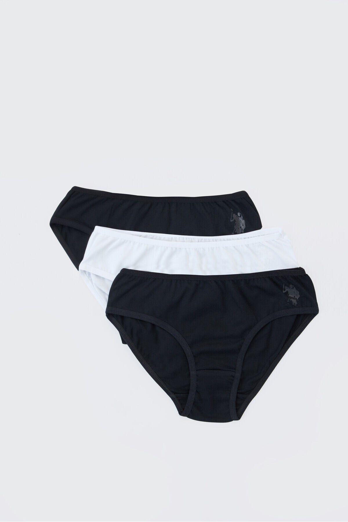 U.S. Polo Assn., Set de chiloti cu banda logo in talie - 3 perechi, pentru copii