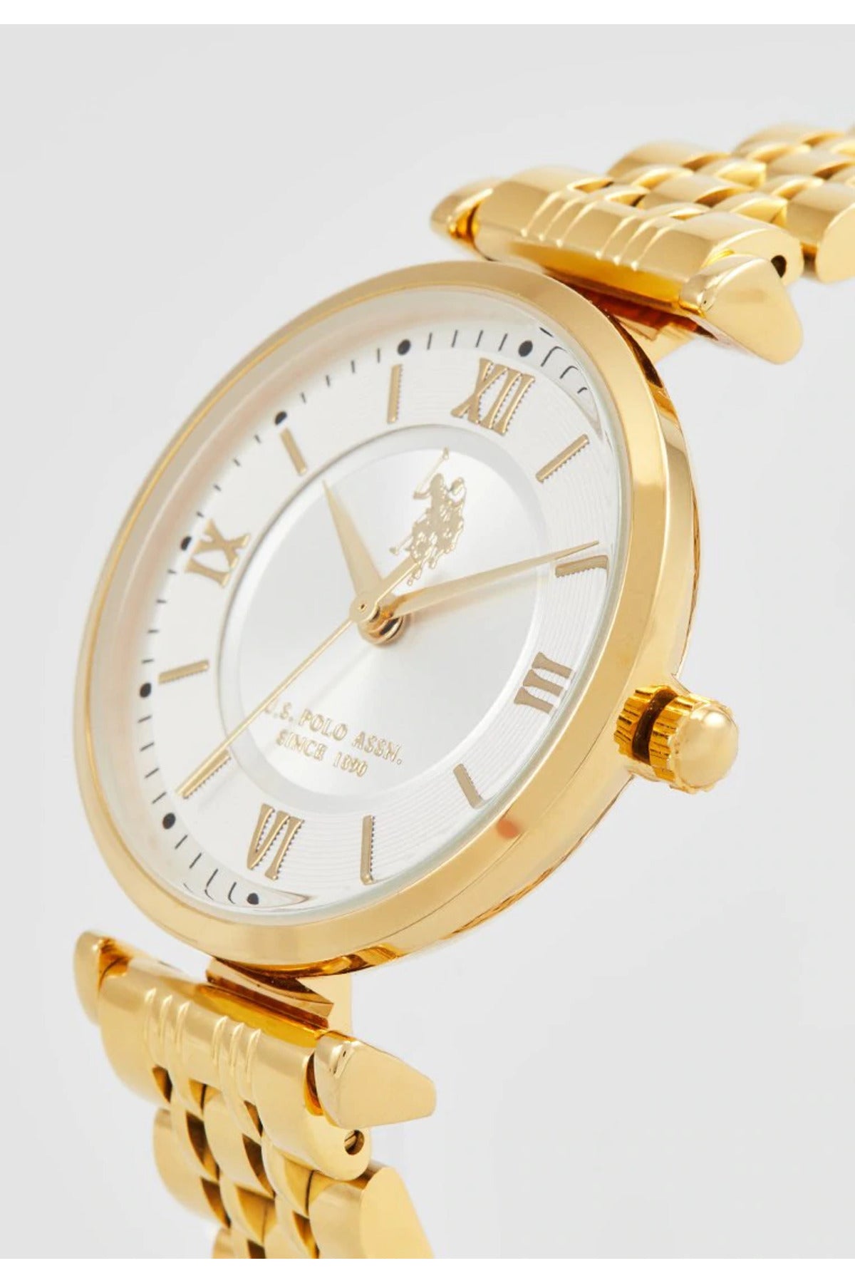 U.S. Polo Assn., Ceas de mână Quartz cu brățară din oțel inoxidabil