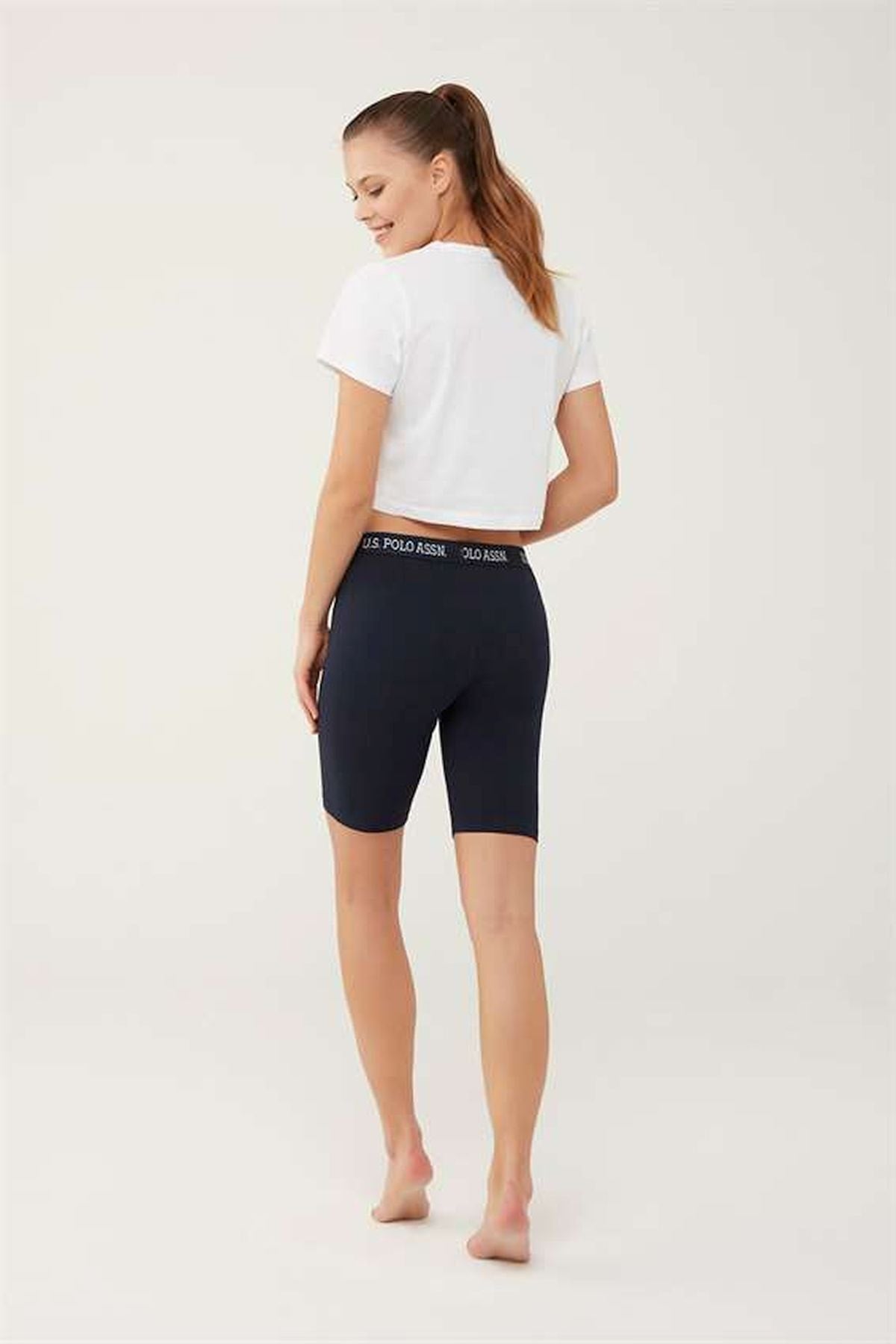 U.S. Polo Assn. Colanti pentru femei, banda elastica, din amestec de bumbac