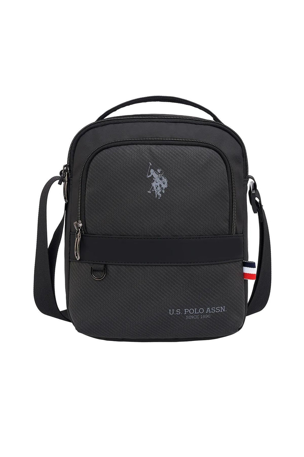 U.S. Polo Assn., Geanta crossbody cu logo, Negru