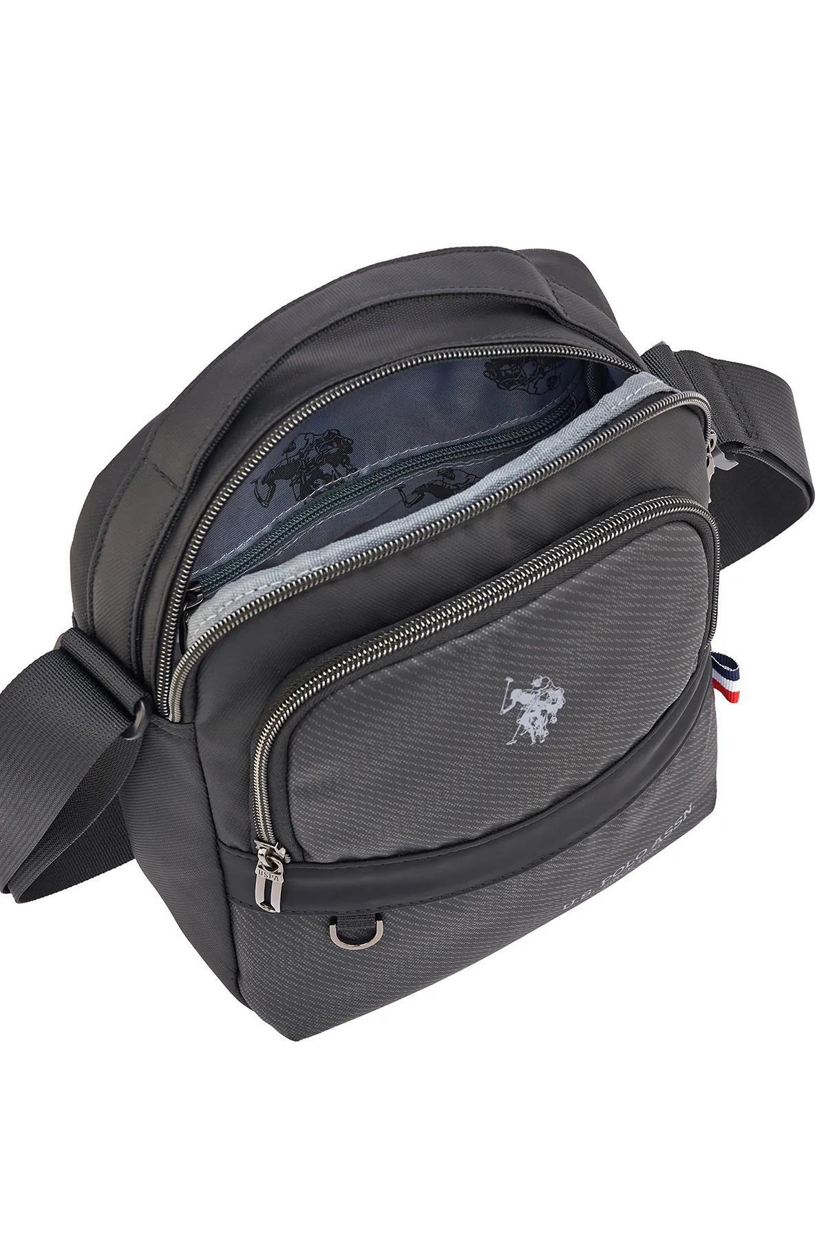 U.S. Polo Assn., Geanta crossbody cu logo, Negru