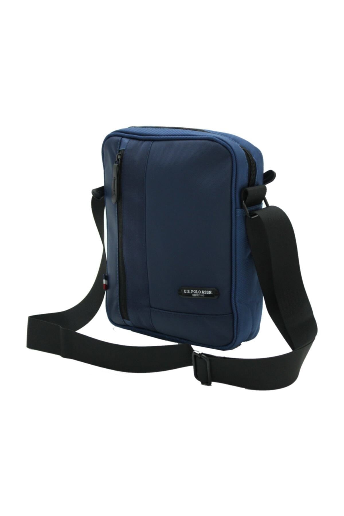 U.S. Polo Assn., Geanta crossbody cu bareta ajustabila, Albastru inchis