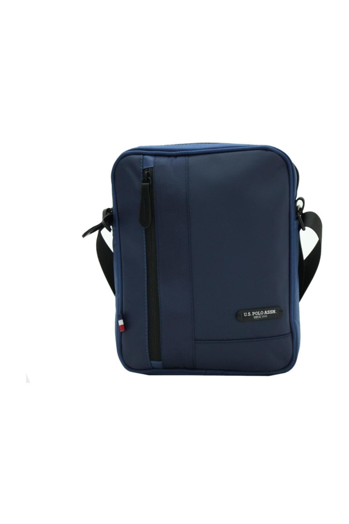 U.S. Polo Assn., Geanta crossbody cu bareta ajustabila, Albastru inchis