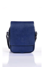 U.S. Polo Assn., Geanta crossbody de piele cu clapa, Bleumarin